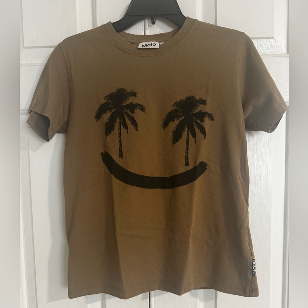 Molo Kids Brown Smiley Palm Tee